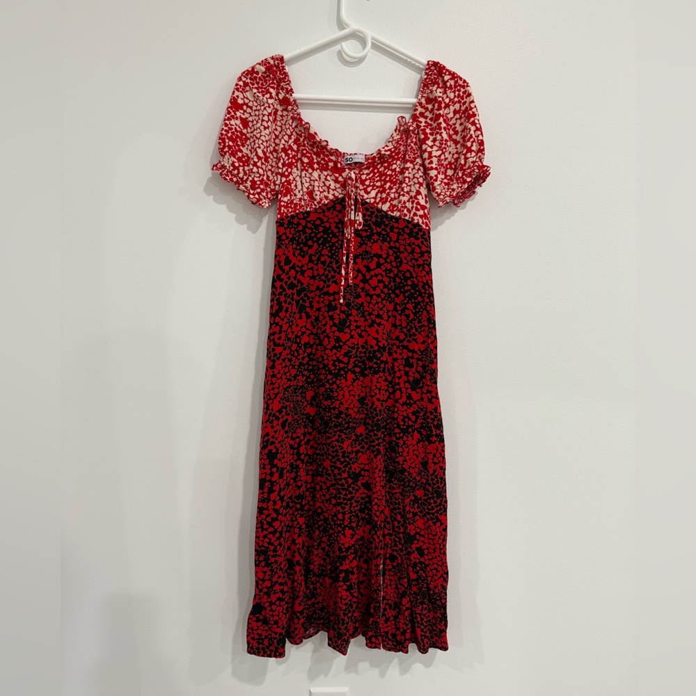Red and Black summer Dress
